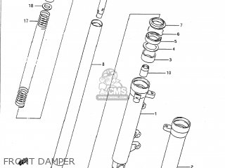 FRONT DAMPER - GS500E 1992 (N) USA (E03)