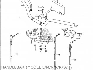 HANDLEBAR (MODEL L/M/N/P/R/S/T) - GS500E 1992 (N) USA (E03)