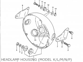 HEADLAMP HOUSING (MODEL K/L/M/N/P) - GS500E 1992 (N) USA (E03)