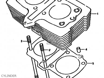 CYLINDER - GS500E 1993 (P) (E01 E02 E04 E18 E21 E22 E24 E25 E34 E53)