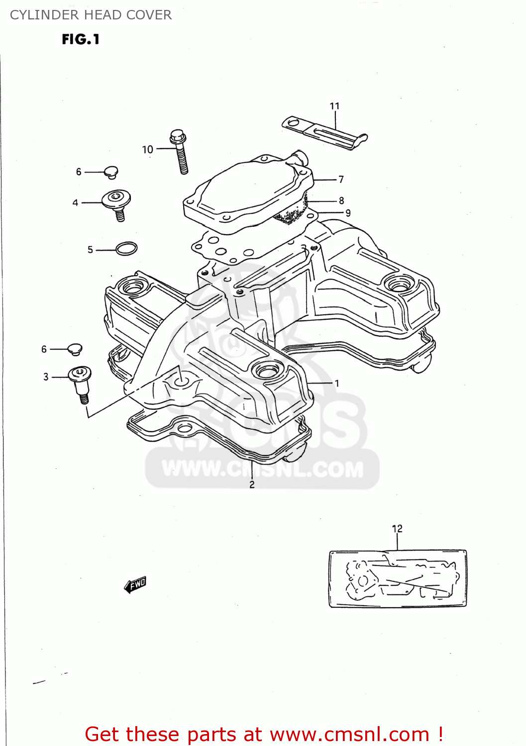 CYLINDER HEAD COVER GS500E 1993 (P) USA (E03)