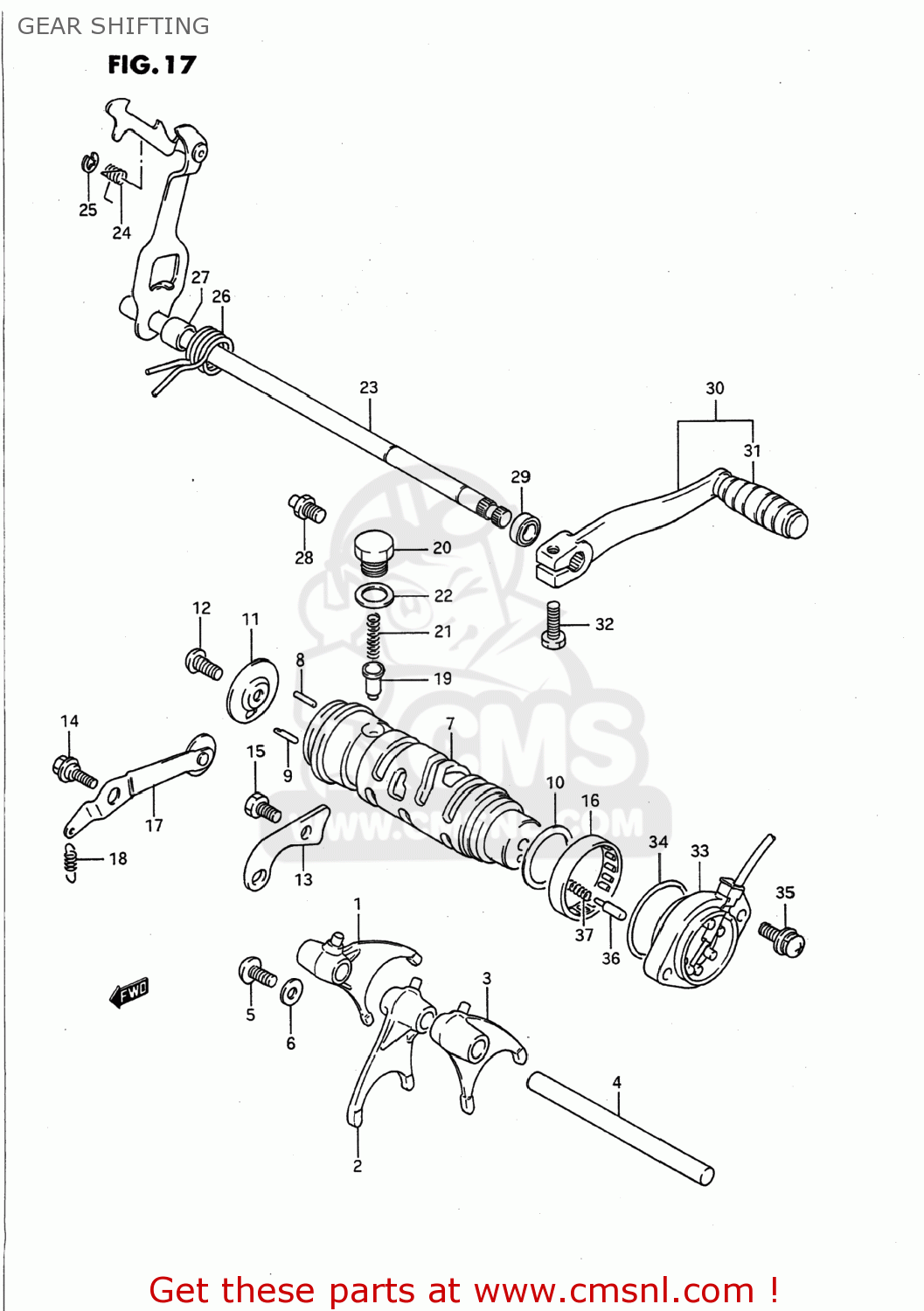 GEAR SHIFTING GS500E 1993 (P) USA (E03)