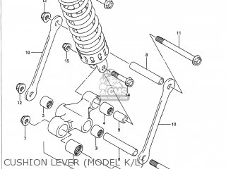 CUSHION LEVER (MODEL K/L) - GS500E 1993 (P) USA (E03)