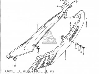 FRAME COVER (MODEL P) - GS500E 1993 (P) USA (E03)