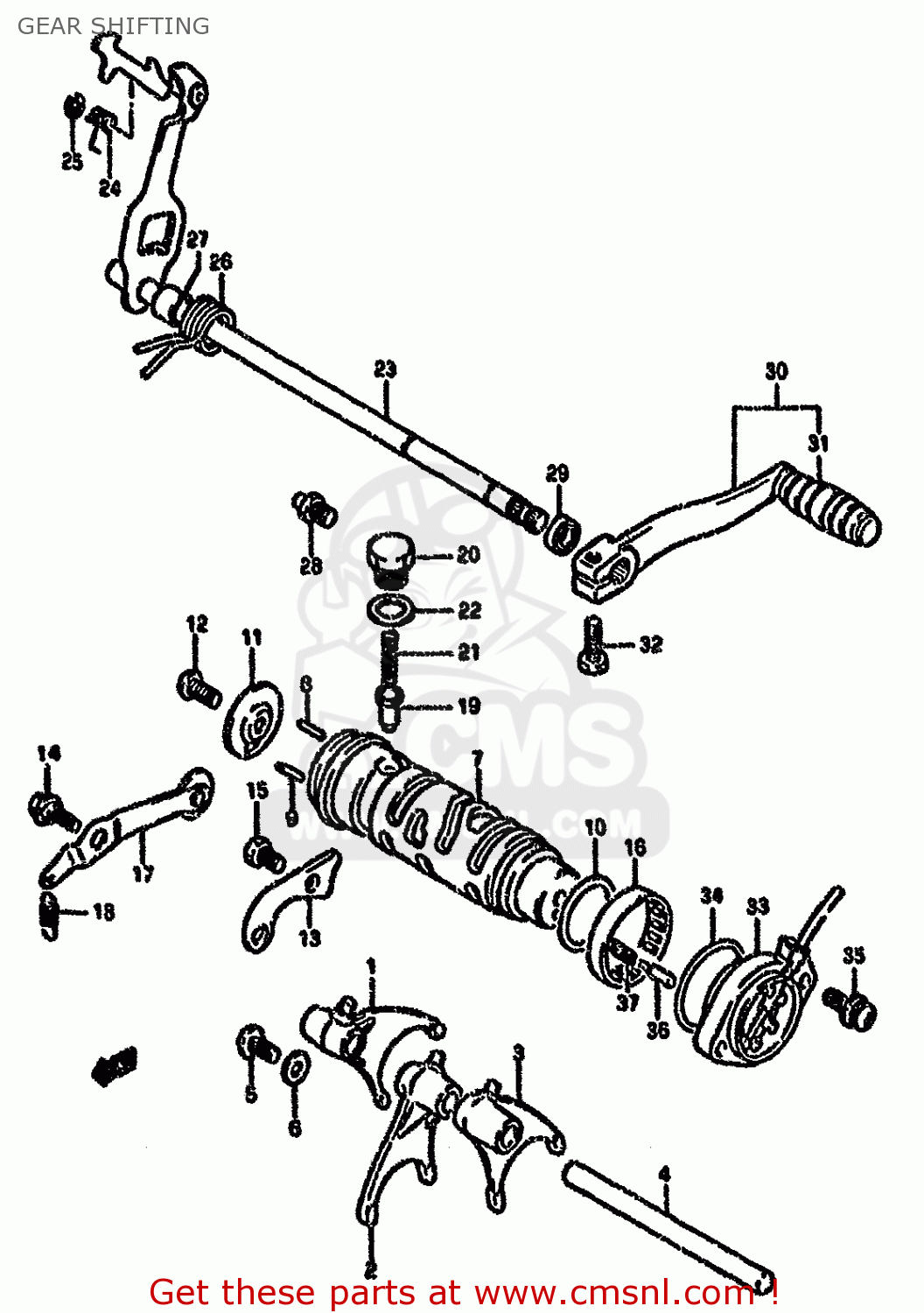 GEAR SHIFTING GS500E 1994 (R) (E02 E04 E18 E21 E22 E24 E25 E34 E37 E53) / P9