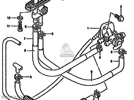 FUEL COCK - GS500E 1994 (R) (E02 E04 E18 E21 E22 E24 E25 E34 E37 E53) / P9