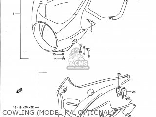 COWLING (MODEL K/L OPTIONAL) - GS500E 1994 (R) USA (E03)