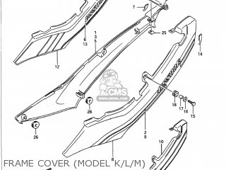 FRAME COVER (MODEL K/L/M) - GS500E 1994 (R) USA (E03)