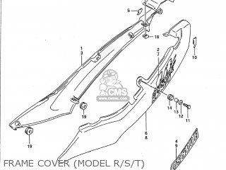 FRAME COVER (MODEL R/S/T) - GS500E 1994 (R) USA (E03)