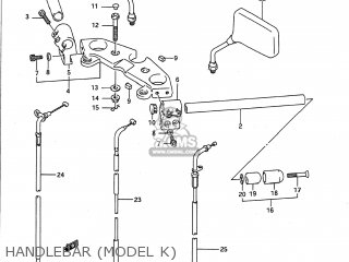 HANDLEBAR (MODEL K) - GS500E 1994 (R) USA (E03)