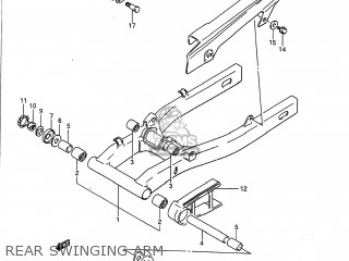 REAR SWINGING ARM - GS500E 1994 (R) USA (E03)