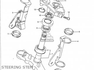 STEERING STEM - GS500E 1994 (R) USA (E03)