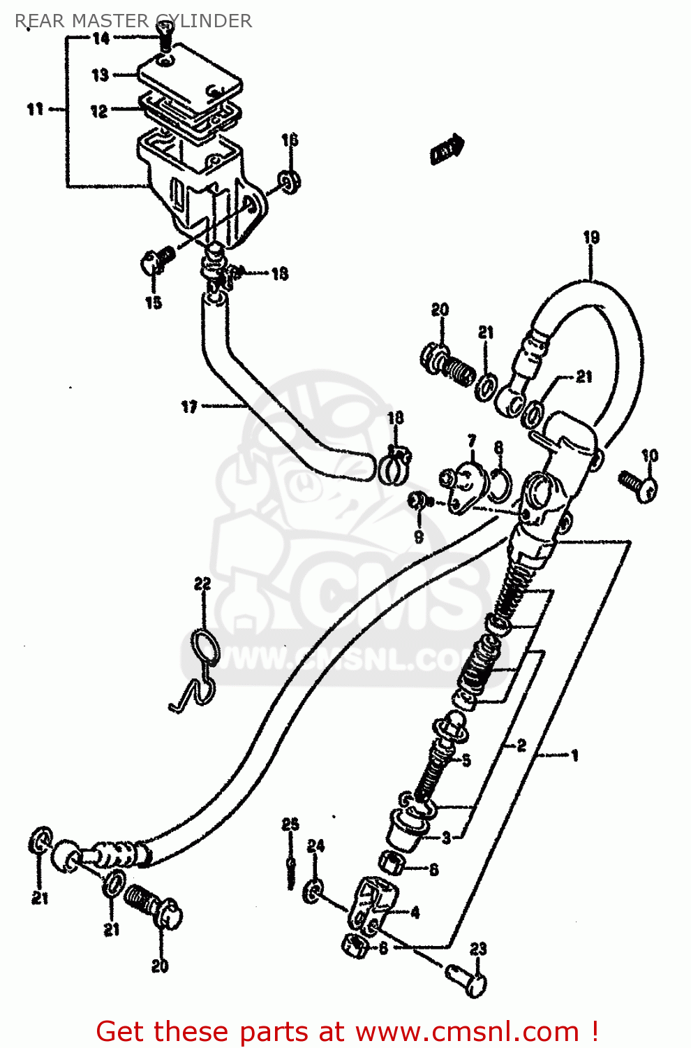 REAR MASTER CYLINDER GS500E 1995 (S) (E02 E04 E22 E25 E34 E37) / P9