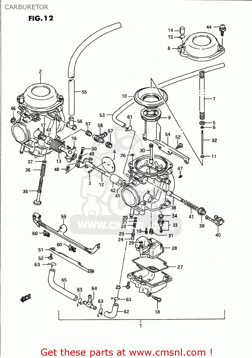 CARBURETOR GS500E 1995 (S) USA (E03)