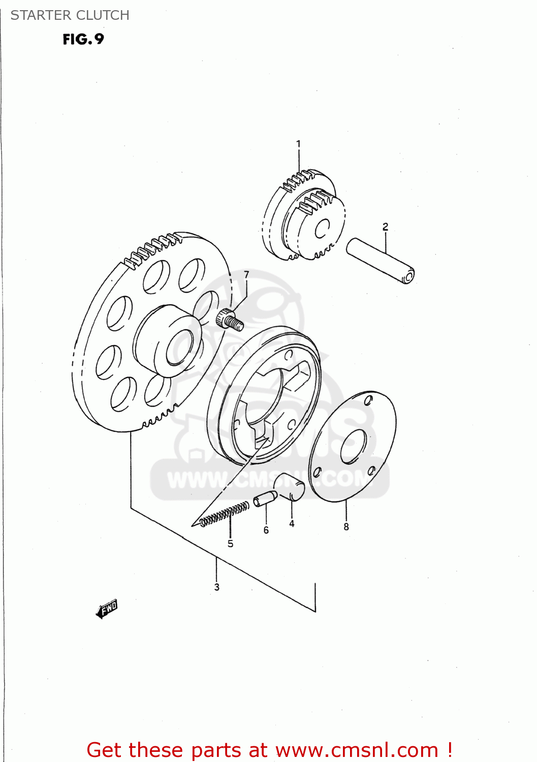 STARTER CLUTCH GS500E 1995 (S) USA (E03)
