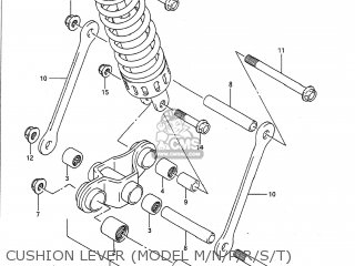CUSHION LEVER (MODEL M/N/P/R/S/T) - GS500E 1995 (S) USA (E03)
