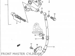 FRONT MASTER CYLINDER - GS500E 1995 (S) USA (E03)
