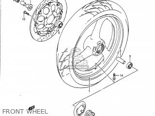 FRONT WHEEL - GS500E 1995 (S) USA (E03)