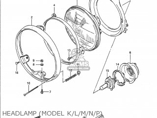 HEADLAMP (MODEL K/L/M/N/P) - GS500E 1995 (S) USA (E03)