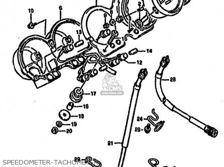 SPEEDOMETER-TACHOMETER - GS500E 1996 (T) (E02 E04 E18 E22 E24 E25 E34)