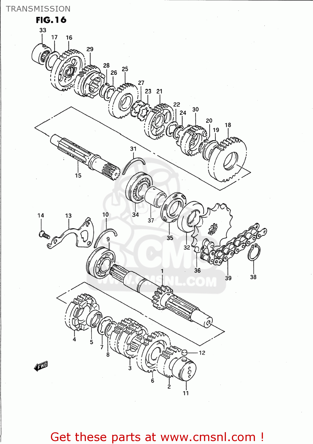 TRANSMISSION GS500E 1996 (T) USA (E03)