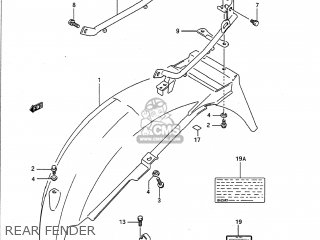 REAR FENDER - GS500E 1996 (T) USA (E03)