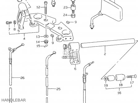 HANDLEBAR - GS500E 1997 (V) (E02 E04 E22 E24 E25 E34 E37)