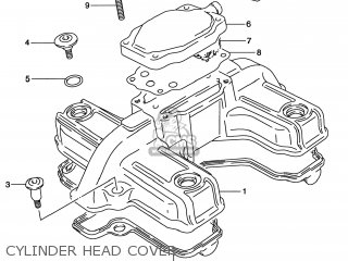 CYLINDER HEAD COVER - GS500E 1997 (V) USA CANADA (E03) (E28)