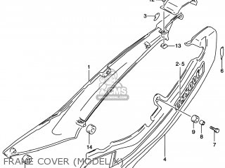 FRAME COVER (MODEL X) - GS500E 1997 (V) USA CANADA (E03) (E28)