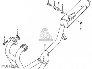 MUFFLER - GS500E 1997 (V) USA CANADA (E03) (E28)