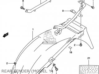 REAR FENDER (MODEL Y) - GS500E 1997 (V) USA CANADA (E03) (E28)