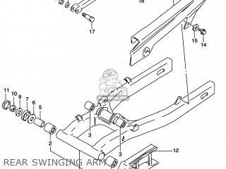 REAR SWINGING ARM - GS500E 1997 (V) USA CANADA (E03) (E28)