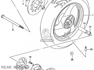 REAR WHEEL - GS500E 1997 (V) USA CANADA (E03) (E28)