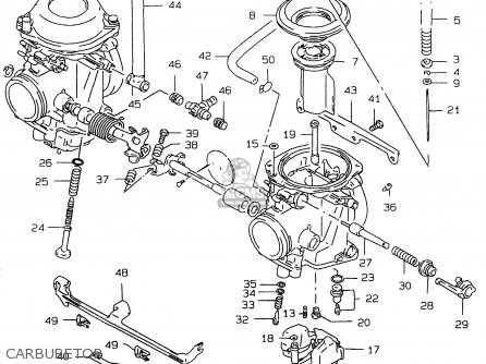 CARBURETOR - GS500E 1998 (W) (E02 E04 E18 E22 E24 E25 E34 E37)