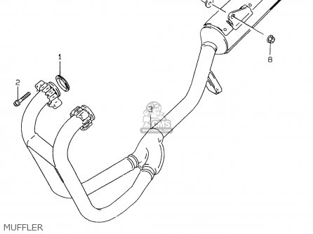 MUFFLER - GS500E 1998 (W) (E02 E04 E18 E22 E24 E25 E34 E37)