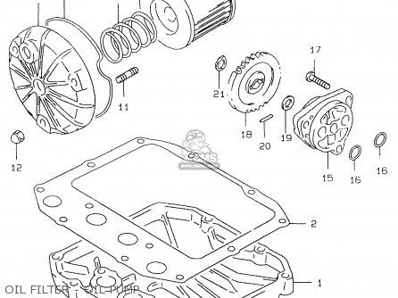 OIL FILTER - OIL PUMP - GS500E 1998 (W) (E02 E04 E18 E22 E24 E25 E34 E37)