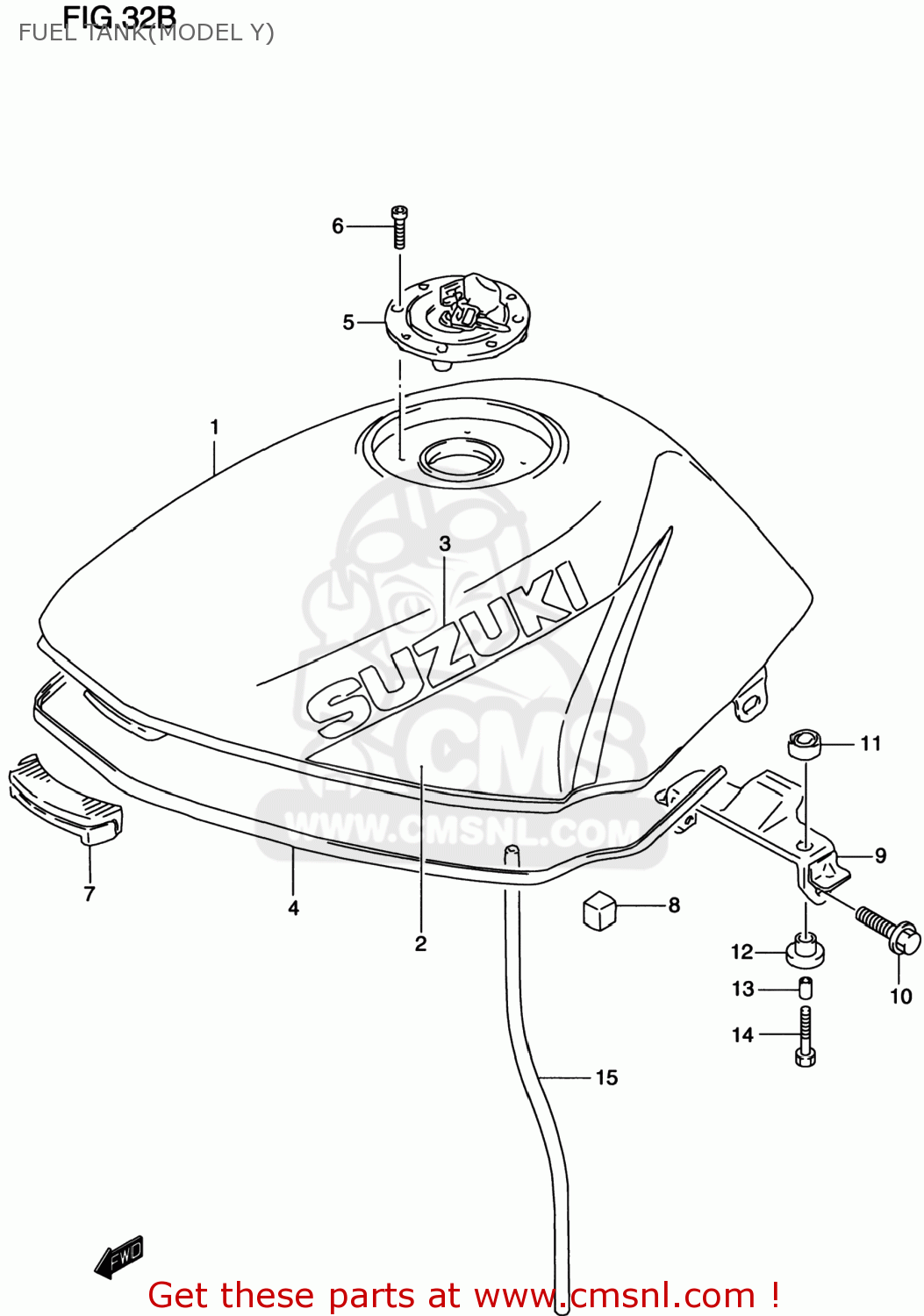 FUEL TANK(MODEL Y) GS500E 1998 (W) USA CANADA (E03) (E28)