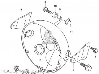 HEADLAMP HOUSING - GS500E 1998 (W) USA CANADA (E03) (E28)