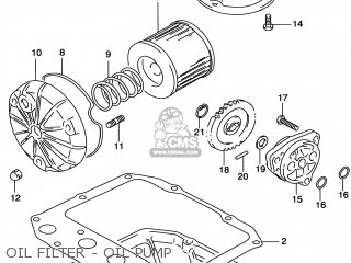 OIL FILTER - OIL PUMP - GS500E 1998 (W) USA CANADA (E03) (E28)