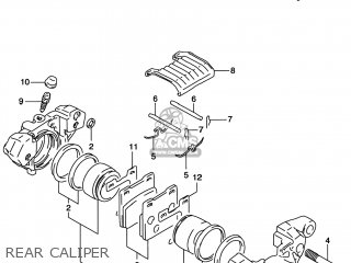 REAR CALIPER - GS500E 1998 (W) USA CANADA (E03) (E28)