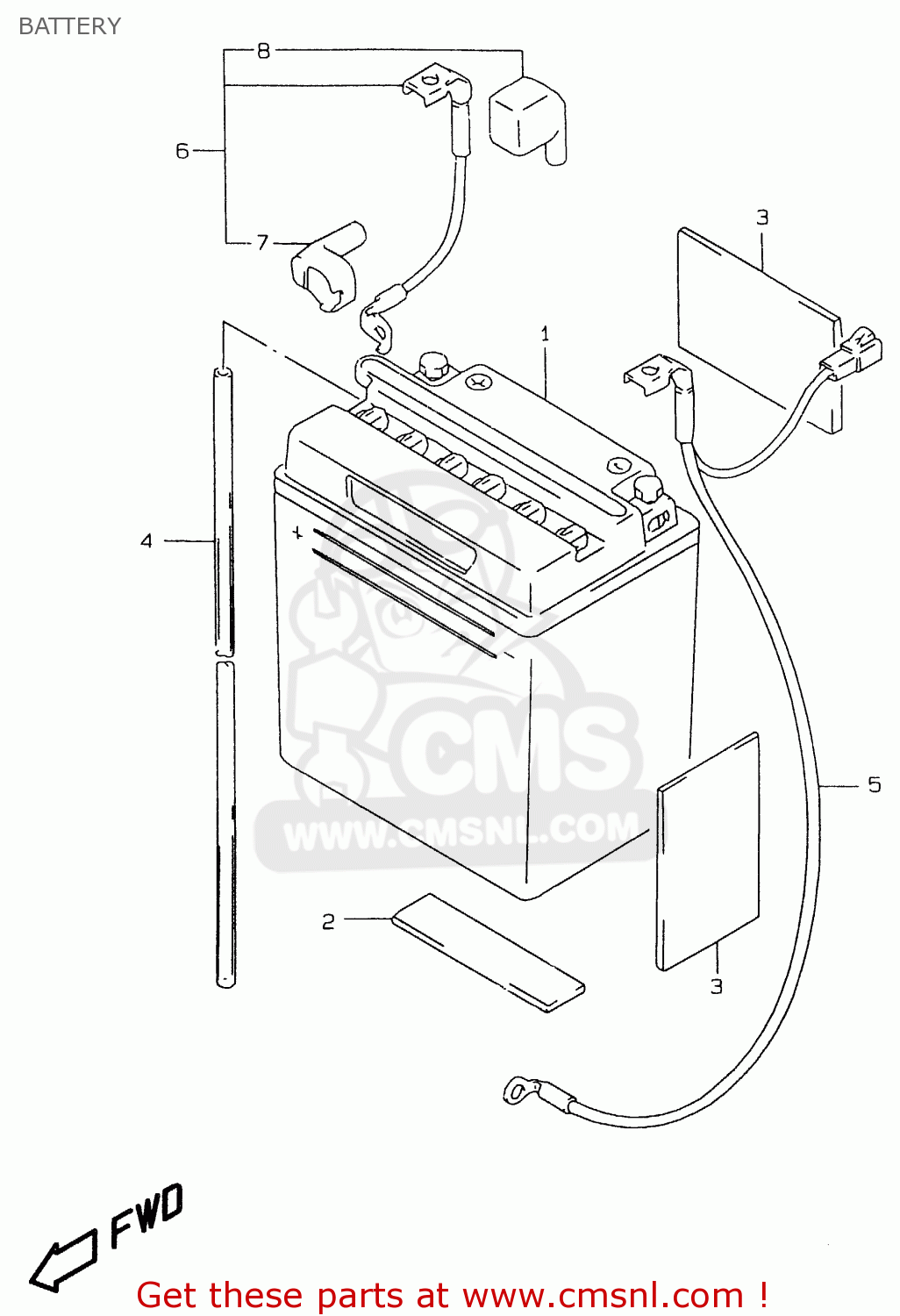 BATTERY GS500E 1999 (X) (E02 E04 E22 E24 E25 E34 E37)