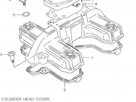 CYLINDER HEAD COVER - GS500E 1999 (X) (E02 E04 E22 E24 E25 E34 E37)
