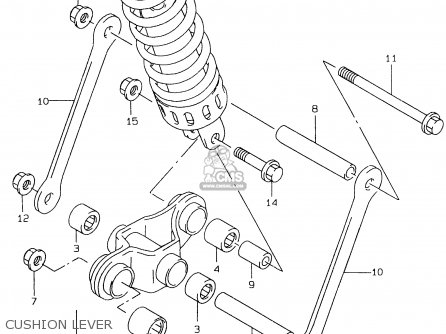 CUSHION LEVER - GS500E 1999 (X) (E02 E04 E22 E24 E25 E34 E37)