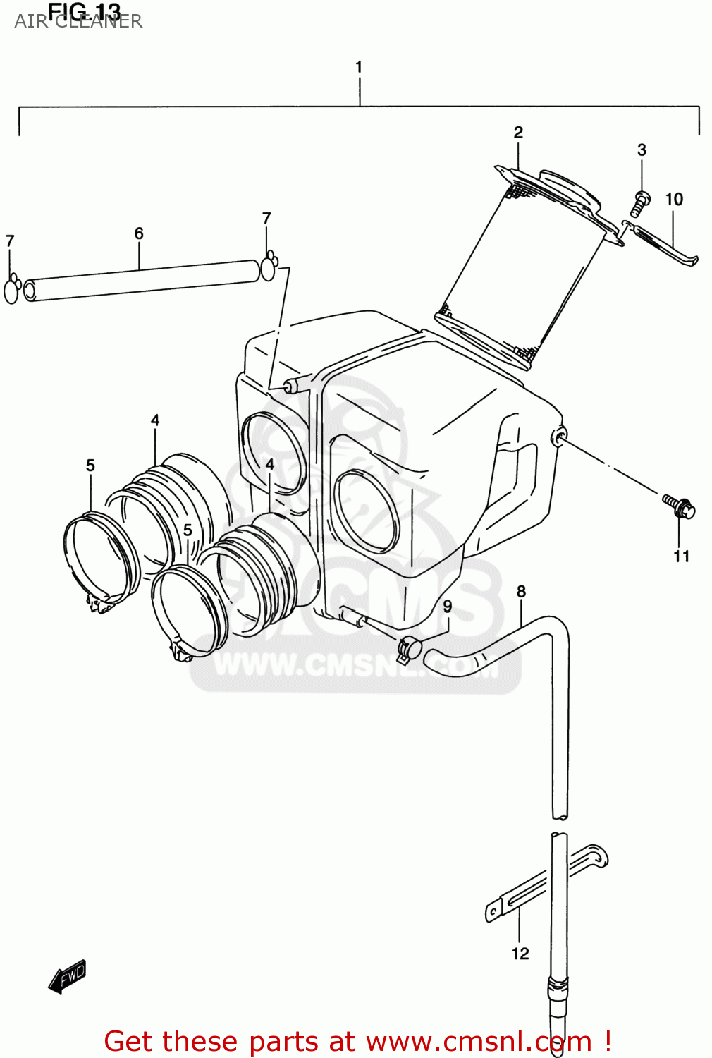 AIR CLEANER GS500E 1999 (X) USA CANADA (E03) (E28)