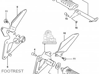 FOOTREST - GS500E 1999 (X) USA CANADA (E03) (E28)