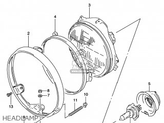 HEADLAMP - GS500E 1999 (X) USA CANADA (E03) (E28)