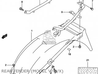 REAR FENDER (MODEL V/W/X) - GS500E 1999 (X) USA CANADA (E03) (E28)