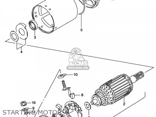 STARTING MOTOR - GS500E 1999 (X) USA CANADA (E03) (E28)