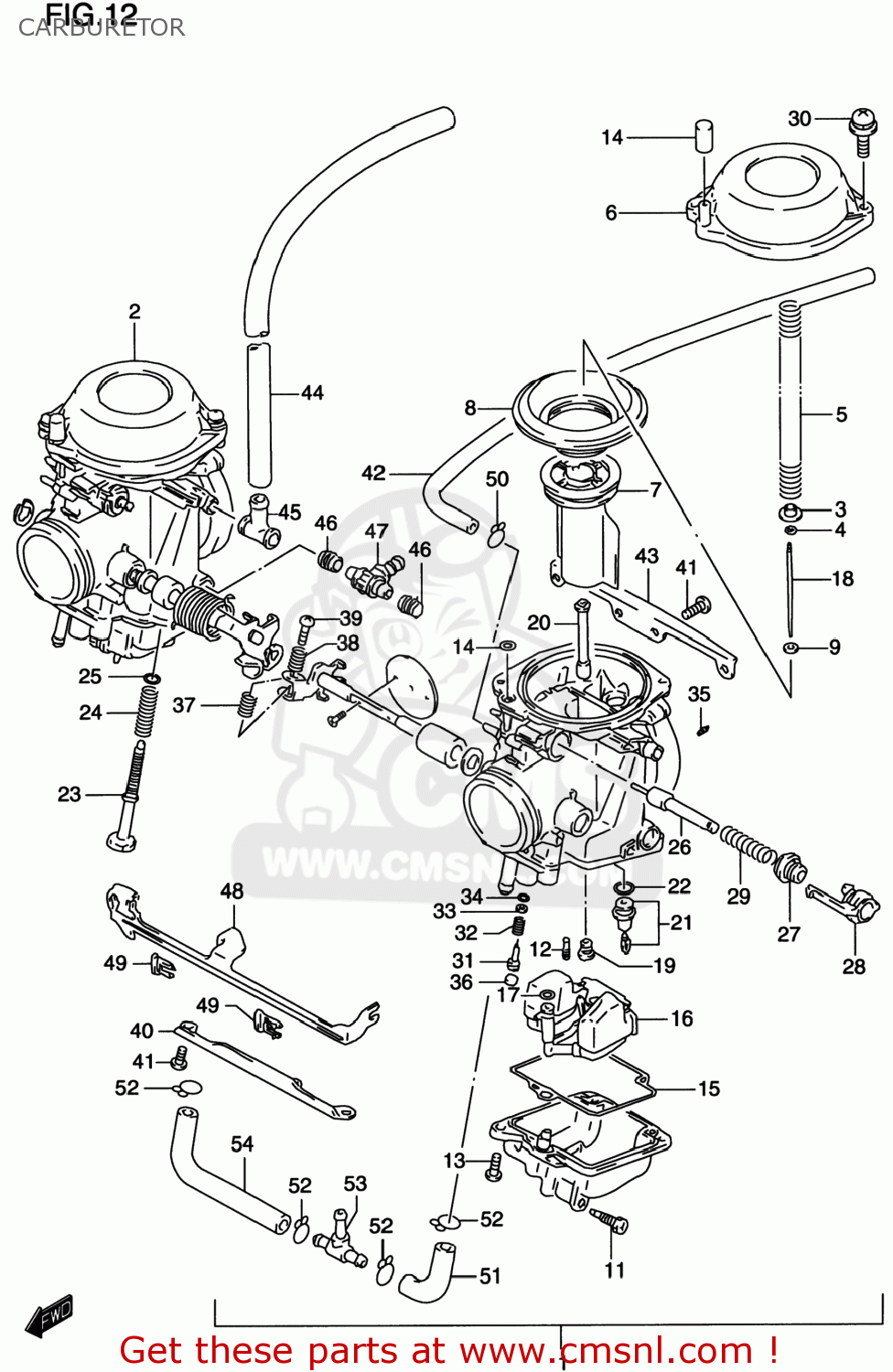 CARBURETOR GS500E 2000 (Y) USA CANADA (E03) (E28)
