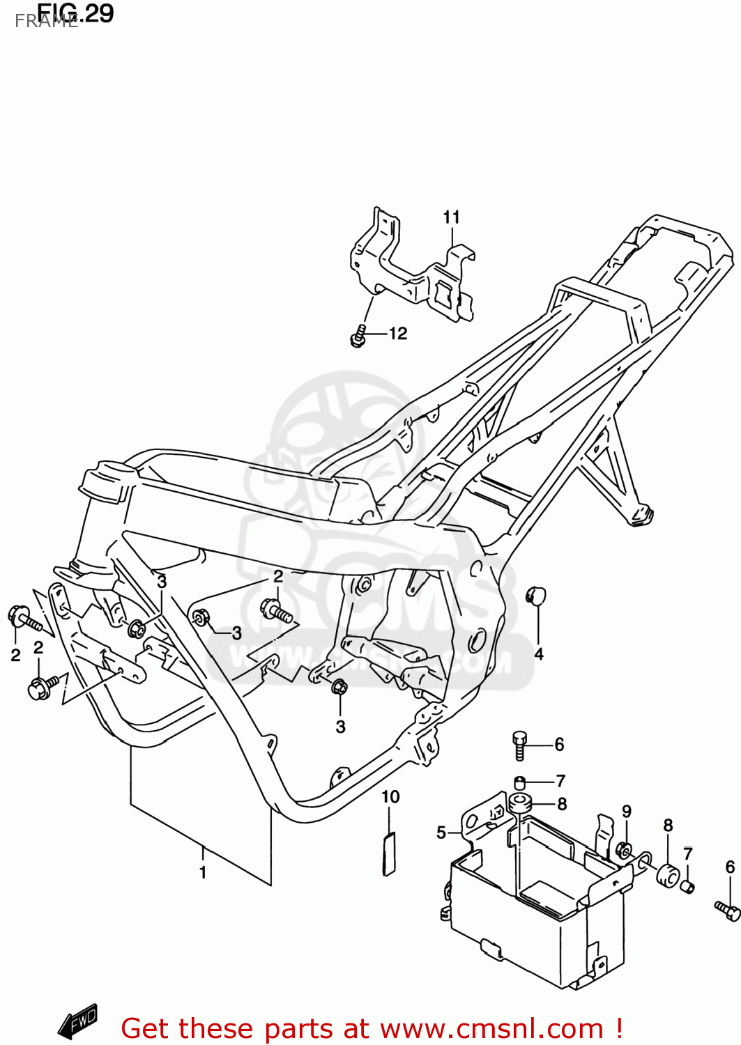 FRAME GS500E 2000 (Y) USA CANADA (E03) (E28)